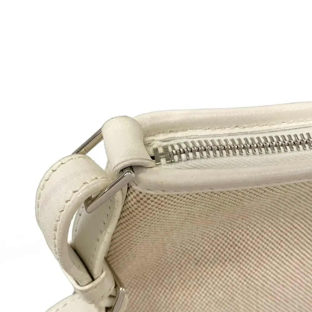 Hermès Berlingot PM Shoulder Bag Cream Beige Toile H Leather